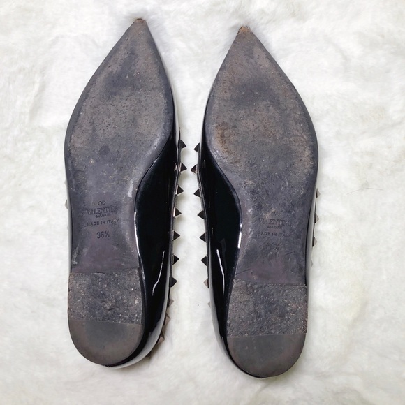 ❤️SOLD❤️Valentino rockstud balle flats black 36.5 - Picture 5 of 7